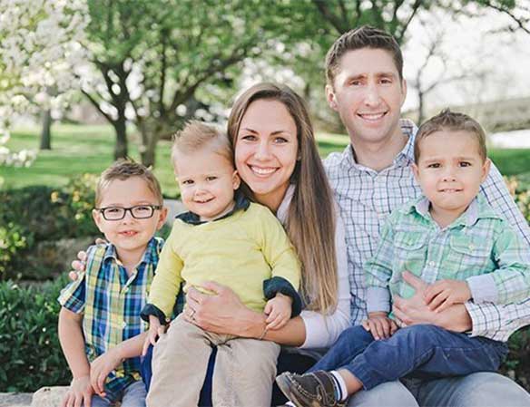 Dr. Joshua Rice at Cascade Dental with his family